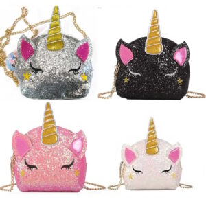 Borsa con tracolla paiette UNICORNO
