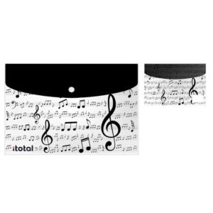 Cartellina portadocumenti MUSIC con bottone