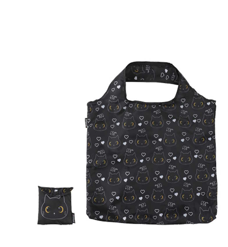 Borsa Shopper poliestere gatto nero