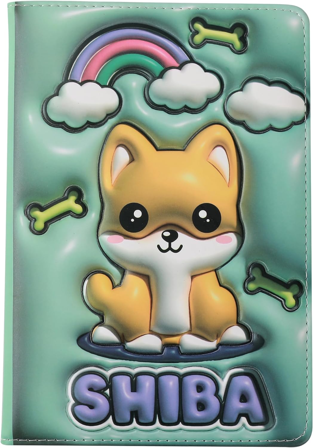 Notebook A5 pagine bianche con copertina 3D, squishy 196 facciate (SHIBA)