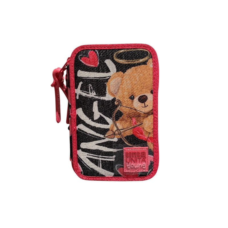 Astuccio 3 zip Tinta Unita Angel