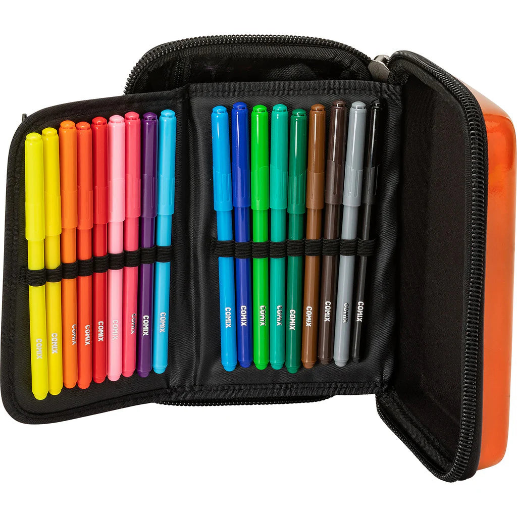 Astuccio Corredo Maxi Zip COMIX Arancione