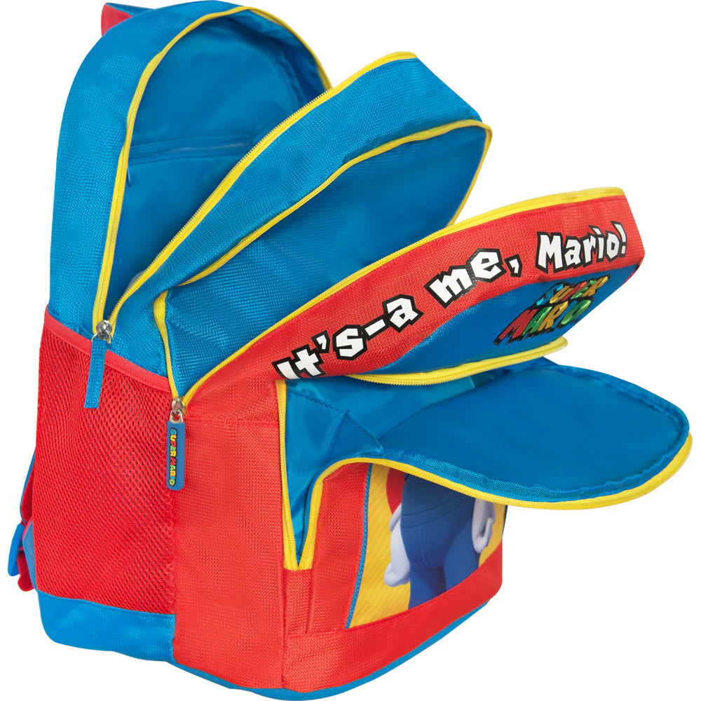 Zaino Organizzato Super Mario Blu/Rosso/Giallo
