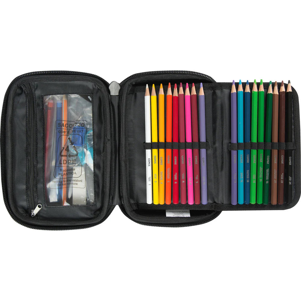 Astuccio Corredo Maxi Zip COMIX Flash Viola