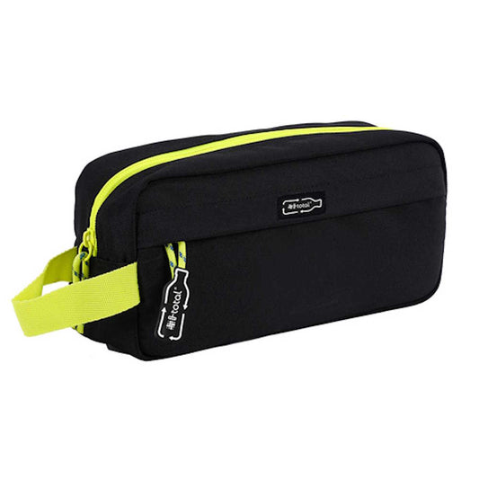 Astuccio versatile iTotal 2zip nero e giallo fluo