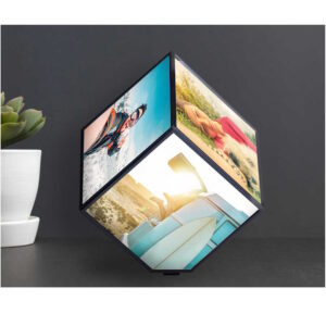 Portafoto Cubo girevole 360° può contenere 6 foto 10x10cm