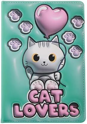 Notebook A5 pagine bianche con copertina 3D, squishy 196 facciate (WHITE CAT)