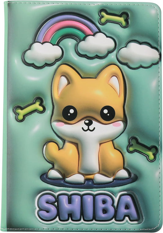 Notebook A5 pagine bianche con copertina 3D, squishy 196 facciate (SHIBA)