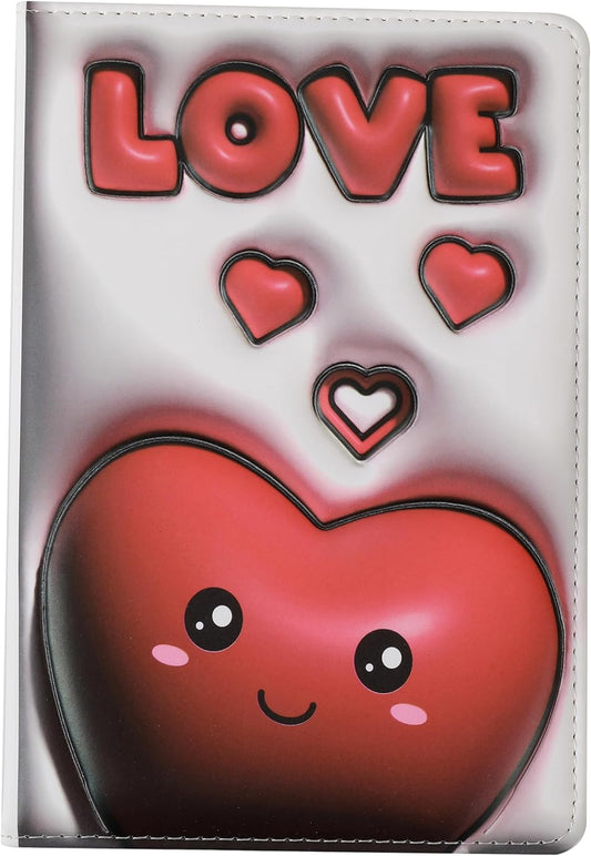 Notebook A5 pagine bianche con copertina 3D, squishy 196 facciate (LOVE)
