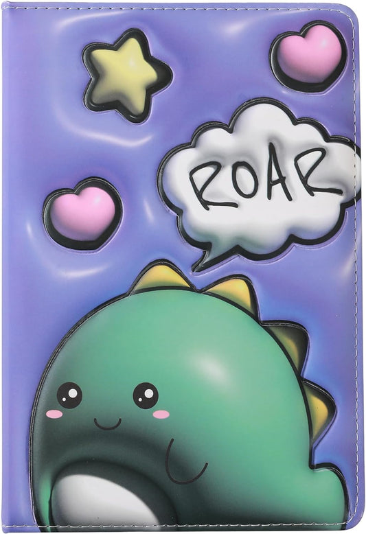 Notebook A5 pagine bianche con copertina 3D, squishy 196 facciate (DINO)