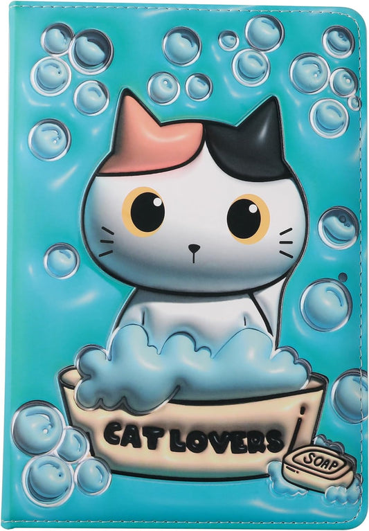 Notebook A5 pagine bianche con copertina 3D, squishy 196 facciate (ORANGE CAT)