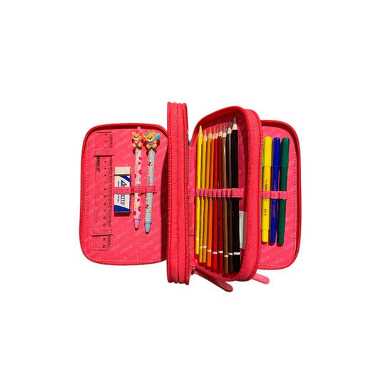 Astuccio 3 zip Tinta Unita Angel