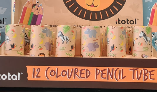 Un portamatite iTotal con 12 mini matite colorate LEONCINO