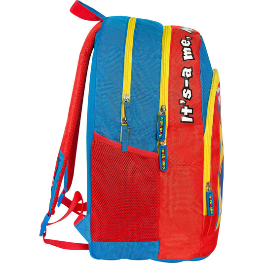Zaino Organizzato Super Mario Blu/Rosso/Giallo