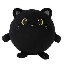 Peluche pallottola Gatto Nero Lunetta squishy
