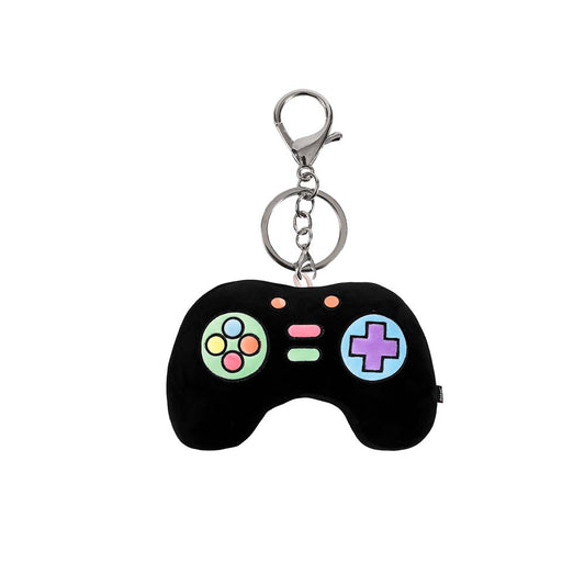 Mini Peluche con portachiavi LET'S PLAY nero
